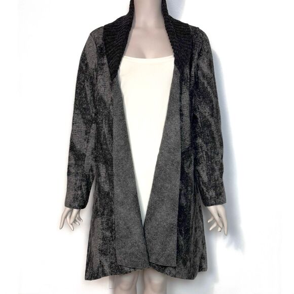 Anntarah Peru Alpaca Women's Open Front Cardigan Sweater Jacket Grey Size S - Picture 1 of 16